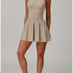 Custom tennis skirt | Factory wholesale stand collar tennis skirt custom fabric color private label
