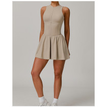 Custom tennis skirt | Factory wholesale stand collar tennis skirt custom fabric color private label