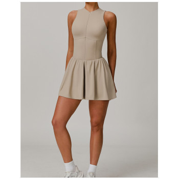 Custom tennis skirt | Factory wholesale stand collar tennis skirt custom fabric color private label