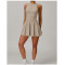 Custom tennis skirt | Factory wholesale stand collar tennis skirt custom fabric color private label