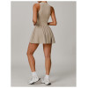 Custom tennis skirt | Factory wholesale stand collar tennis skirt custom fabric color private label
