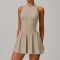 Custom tennis skirt | Factory wholesale stand collar tennis skirt custom fabric color private label