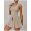 Custom tennis skirt | Factory wholesale stand collar tennis skirt custom fabric color private label