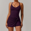 Custom tennis skirt | Factory wholesale cross back sexy tennis skirt for women summer