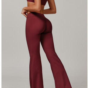 Custom Yoga Flared Pants | Factory Customized Yoga High Waist Running Flared Pants Private Label
