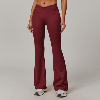 Custom Yoga Flared Pants | Factory Customized Yoga High Waist Running Flared Pants Private Label