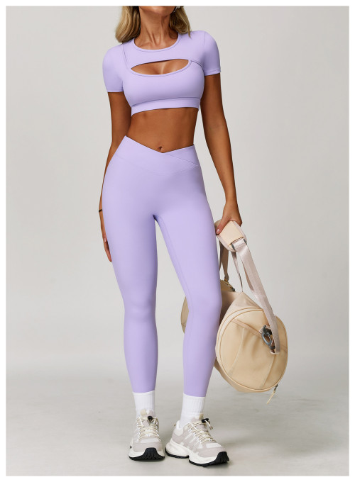 Custom Nude Yoga Leggings | Women's High Waist Cross Leggings Manufacturer Custom Fabric Color