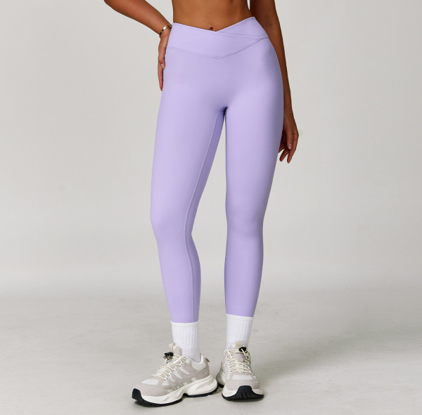 Custom Nude Yoga Leggings | Women's High Waist Cross Leggings Manufacturer Custom Fabric Color