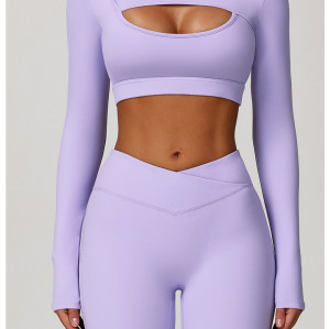 Custom Yoga Long Sleeve | Factory Shockproof Running Yoga Tops Custom Fabric Colors Private Label