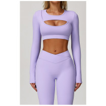 Custom Yoga Long Sleeve | Factory Shockproof Running Yoga Tops Custom Fabric Colors Private Label