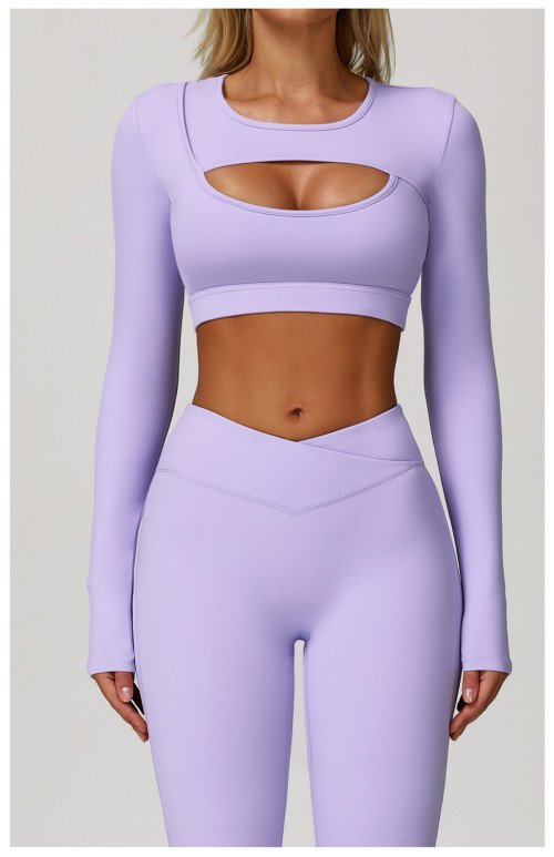 Custom Yoga Long Sleeve | Factory Shockproof Running Yoga Tops Custom Fabric Colors Private Label