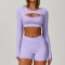 Custom Yoga Long Sleeve | Factory Shockproof Running Yoga Tops Custom Fabric Colors Private Label