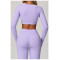 Custom Yoga Long Sleeve | Factory Shockproof Running Yoga Tops Custom Fabric Colors Private Label