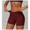 Custom cross yoga shorts | Sports outerwear yoga shorts factory high waist hip lift private label