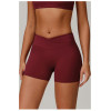Custom cross yoga shorts | Sports outerwear yoga shorts factory high waist hip lift private label