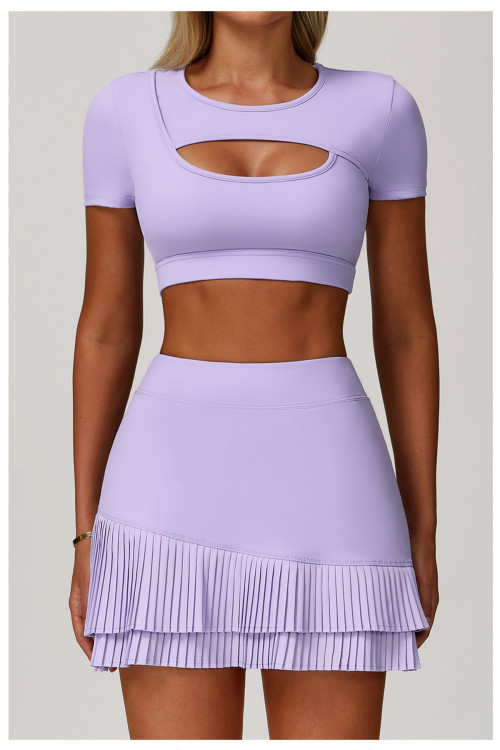 Custom hollow fitness tops | Factory direct sales of high-quality shockproof sports short-sleeved