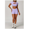Custom hollow fitness tops | Factory direct sales of high-quality shockproof sports short-sleeved
