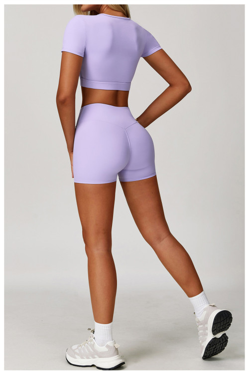 Custom hollow fitness tops | Factory direct sales of high-quality shockproof sports short-sleeved