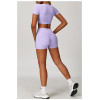 Custom hollow fitness tops | Factory direct sales of high-quality shockproof sports short-sleeved