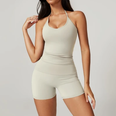 Custom Yoga Suits | Wholesale Custom Vest Shorts Yoga Suits Support Private Label Design