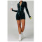 Custom yoga jumpsuit | Wholesale contrast color yoga jumpsuit hollow beautiful back running fitness