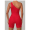 Custom one shoulder jumpsuit|Wholesale hip lift fitness jumpsuit outdoor running custom fabric logo