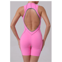 Custom Yoga Jumpsuit | Customized Stitching Contrast Jumpsuit Shorts Fitness Yoga Running