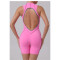 Custom Yoga Jumpsuit | Customized Stitching Contrast Jumpsuit Shorts Fitness Yoga Running