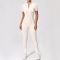 Custom yoga jumpsuit | Custom 3D zipper short sleeve factory sports private label custom fabric