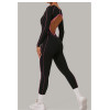 Custom Yoga Jumpsuit | Custom 3D Cut Colorblock Long Sleeve Yoga Jumpsuit Sports Private Label