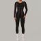Custom Yoga Jumpsuit | Custom 3D Cut Colorblock Long Sleeve Yoga Jumpsuit Sports Private Label