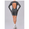Custom yoga jumpsuit | Wholesale round neck long sleeve stitching jumpsuit factory 3D line