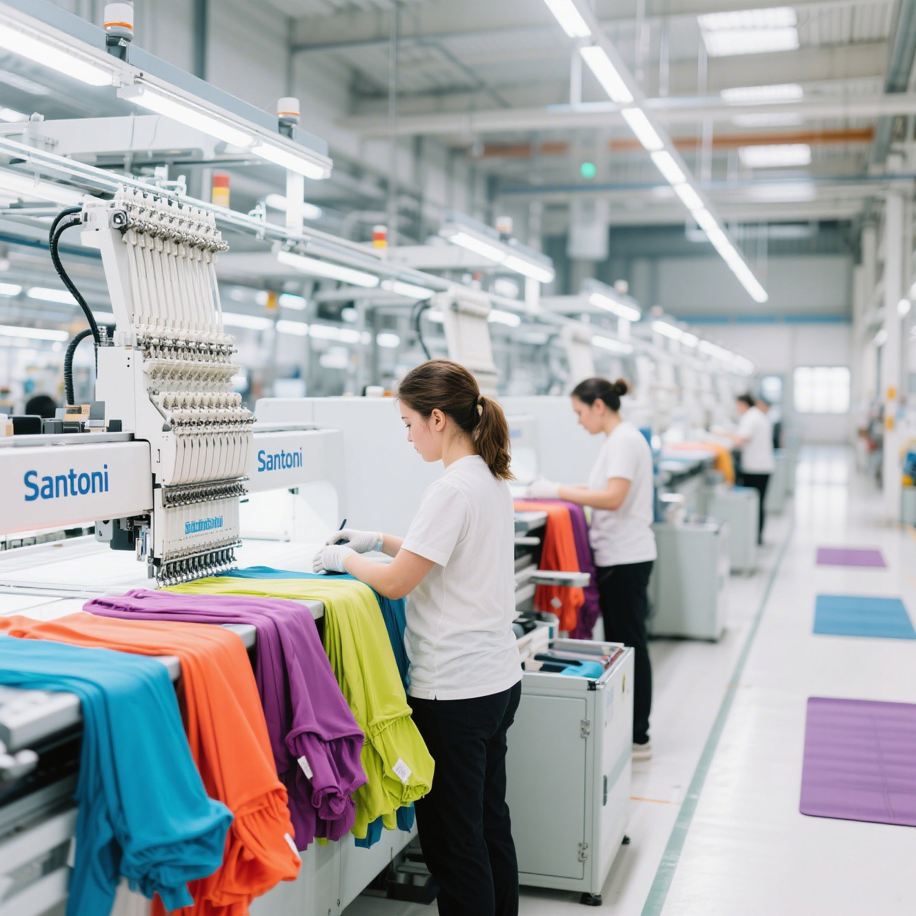 Aolafree’s modern manufacturing facility for yoga sets