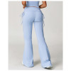 Custom Fold Over Flare Pants |Women Yoga Wide Leg Outdoor Fitness Flare Pants Supplier Manufacturer
