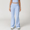 Custom Fold Over Flare Pants |Women Yoga Wide Leg Outdoor Fitness Flare Pants Supplier Manufacturer