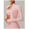 Custom Breathable Jackets | Wholesale Zipper Long Sleeve  Quick Dry Yoga Clothes Manufacturer