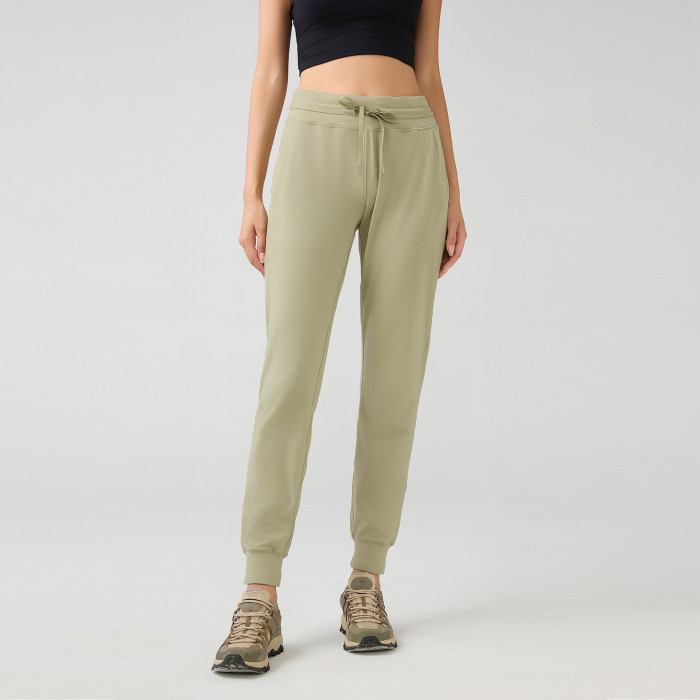 Custom loose joggers|Factory high waist yoga pants women drawstring quick dry elastic fitness pants