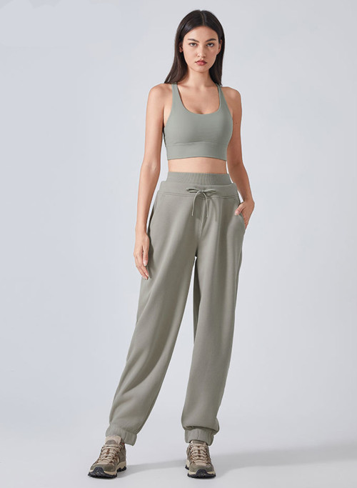 Custom loose joggers |Autumn and winter plus fleece warm sports pants manufacturer versatile casual