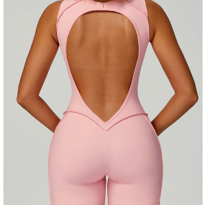 Custom jumpsuits | Factory wholesale sanded bodysuit yoga suit custom three-dimensional lines fashion