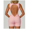 Custom jumpsuits | Factory wholesale sanded bodysuit yoga suit custom three-dimensional lines fashion