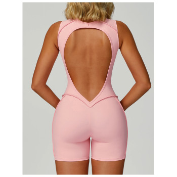 Custom jumpsuits|Factory wholesale sanded bodysuit yoga suit custom three-dimensional lines fashion