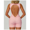 Custom jumpsuits|Factory wholesale sanded bodysuit yoga suit custom three-dimensional lines fashion