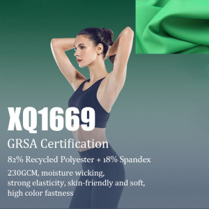 Explore new environmentally friendly fabric-XQ1669 recycled polyester single wear