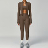 Custom yoga suit | Factory direct sales yoga high waist tight slimming outdoor sports suit