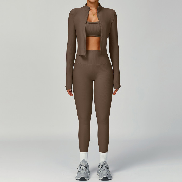 Custom yoga suit | Factory direct sales yoga high waist tight slimming outdoor sports suit
