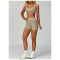 Custom Yoga sets | Factory Contrast Color Hemming Sports Yoga Suit Manufacturer