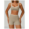 Custom Yoga sets | Factory Contrast Color Hemming Sports Yoga Suit Manufacturer