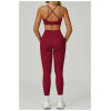 Custom Yoga sets| factory hollowed-out beautiful back yoga sets for high waist tights for fitness