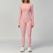Custom jumpsuits|Factory wholesale sanded contrast color yoga jumpsuit tight sports fitness clothes