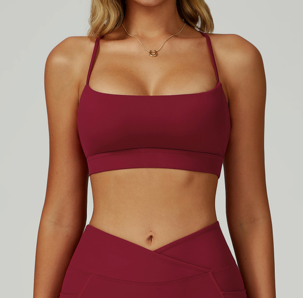 Custom Yoga bra | Wholesale sports bra cross back high-end yoga bra running fitness